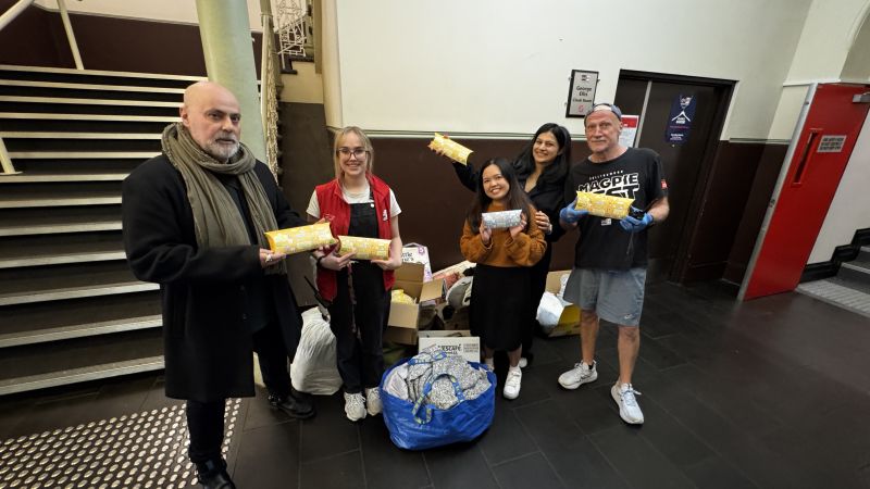 Staff step up to show support