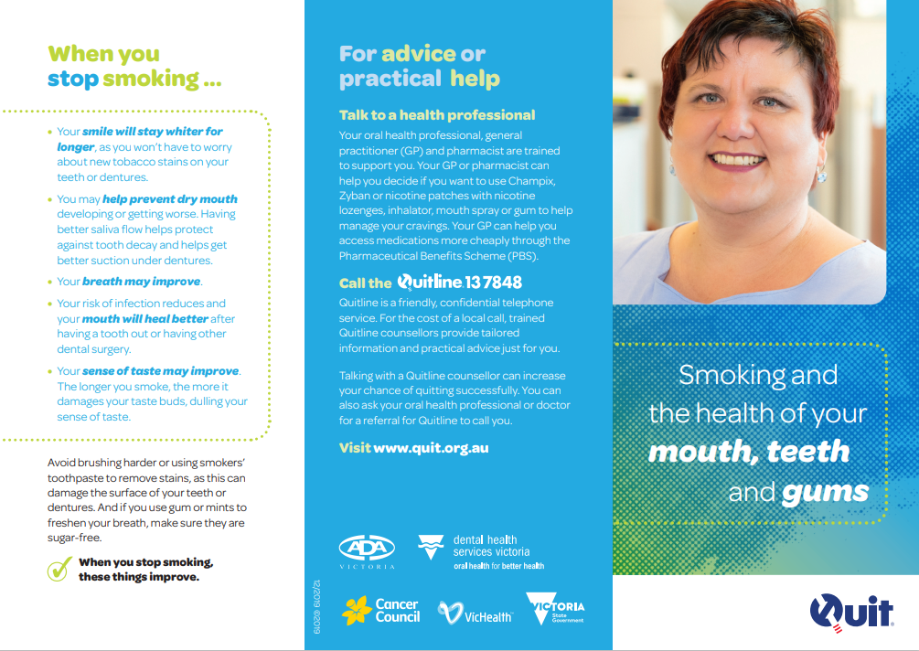 Smoking and oral health brochure