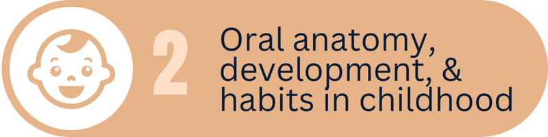 2 Oral anatomy, development, and habits in childhood 