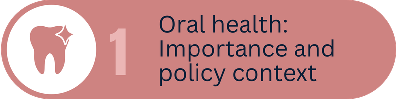 1. Oral health: Importance and policy context